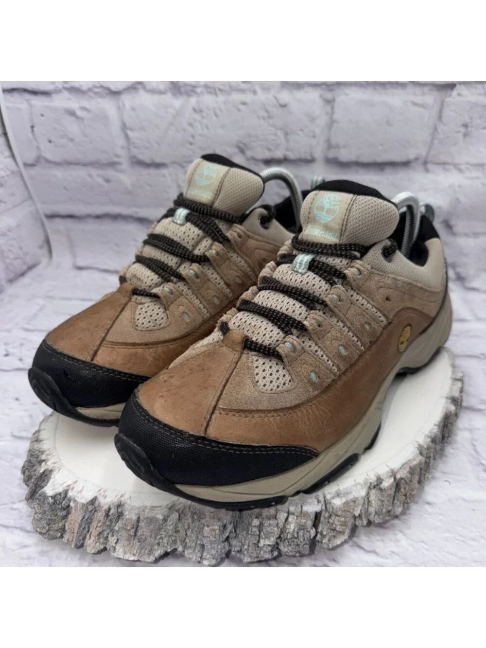 Timberland Brown Tan Black Suede Athletic Sneakers